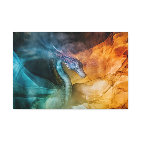 Glass Canyon Refracting Light Dragons (Edition II) — 24×16 Canvas Wall Art — Front Gallery-Wrapped Canvas View