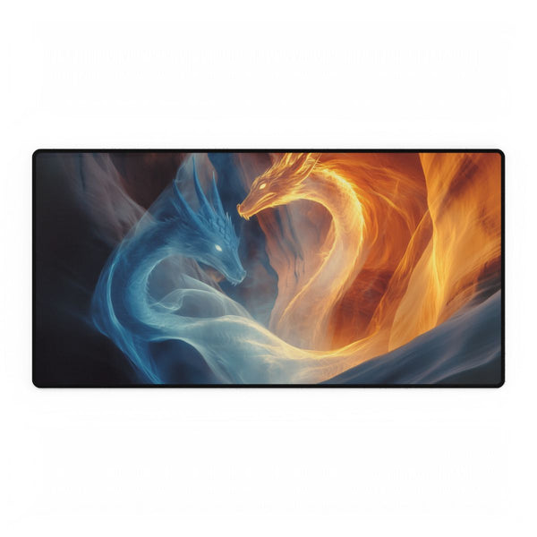 Glass Canyon Refracting Light Dragons (Edition VIII) — XXL Gaming Desk Mat — Full Top-Down Artwork View