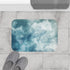 Glass Fish Swimming Through Clouds — 61×43 Memory Foam Bath Mat — Modern Bathroom Floor Lifestyle View