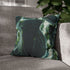 Glass Maze Growing Through Skyscrapers — Double-Sided Cushion Cover — Sofa & Armchair Living Room Lifestyle View