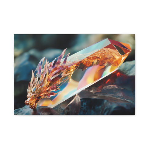Glass Prism Reflecting Dragon Flame — Canvas Wall Art — Front Gallery-Wrapped Canvas View