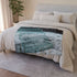 Glass Staircase over Lunar Surface Plush Fleece Throw Blanket