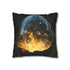Glowing Constellation Inside a Crystal — 40×40 Cushion Cover — Sofa & Living Room Lifestyle View