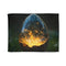 Glowing Constellation Inside Crystal — Plush Fleece Throw Blanket — Full Spread Plush Fleece Artwork View