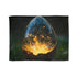 Glowing Constellation Inside Crystal — Plush Fleece Throw Blanket — Full Spread Plush Fleece Artwork View