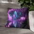 Glowing Crystal Cave with Reflections — 40×40 Cushion Cover — Sofa & Living Room Lifestyle View