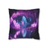 Glowing Crystal Cave with Reflections — 40×40 Cushion Cover — Front 40×40 cm Square Cushion View