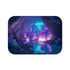 Glowing Crystal Cave with Reflections (Edition II) — 61×43 Memory Foam Bath Mat — Top-Down Velvet Microfibre Artwork View