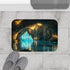 Glowing Crystal Cave with Reflections (Edition IV) — 61×43 Memory Foam Bath Mat — Modern Bathroom Floor Lifestyle View