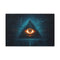 Glowing Eye in Pyramid with Circuit — 24×16 Canvas Wall Art — Front Gallery-Wrapped Canvas View