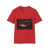 Glowing Seeds Floating from Hand Graphic Unisex Softstyle T-Shirt - Red Variant