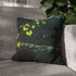Glowing Vines Growing Through Broken Tech — 40×40 Cushion Cover — Sofa & Living Room Lifestyle View