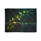 Glowing Vines Growing Through Broken Tech — Plush Fleece Throw Blanket — Full Flat Artwork View