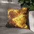 Golem of Glass & Gold Rising from Earth — 40×40 Cushion Cover — Double-Sided Back & Concealed Zip Detail
