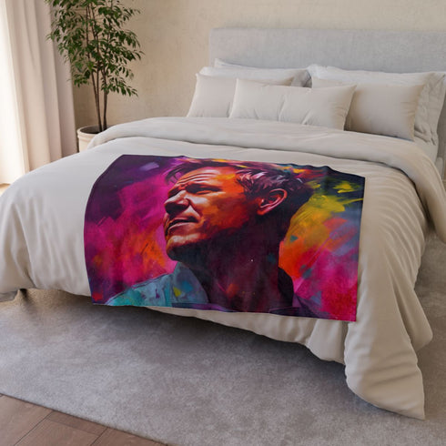 Gordon Ramsay — Plush Fleece Throw Blanket — Draped Over Sofa & Bed Lifestyle View