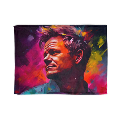 Gordon Ramsay — Plush Fleece Throw Blanket — Full Flat Artwork View