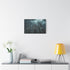 Gothic Cathedral in Thunderstorm — Stretched Canvas Wall Art — Living Room Wall Lifestyle View