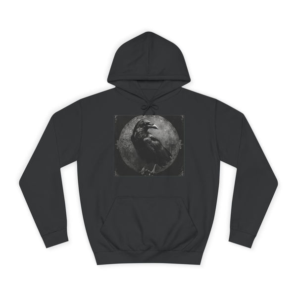 Gothic Raven — Heavyweight Graphic Hoodie — Front Heavyweight Fleece Hoodie View