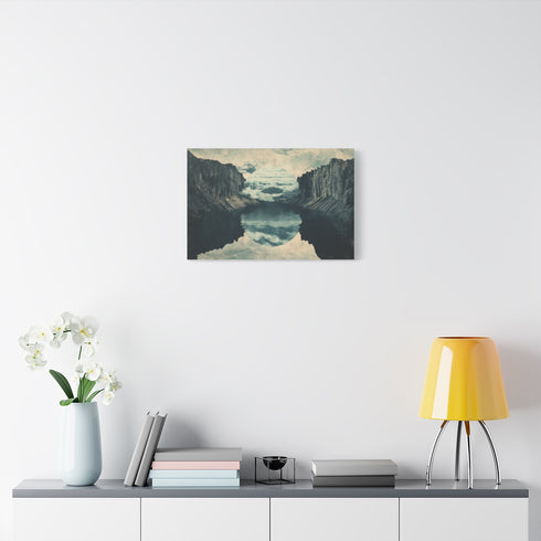 Gravity Tear Splitting Dream Horizon — Stretched Canvas Wall Art — Living Room Wall Lifestyle View