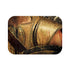 Greek Warrior Brad Pitt — 61×43 Memory Foam Bath Mat — Top-Down Velvet Microfibre Artwork View