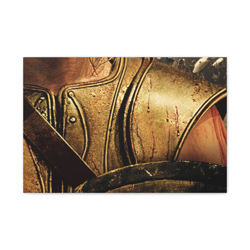 Greek Warrior Brad Pitt — 24×16 Canvas Wall Art — Front Gallery-Wrapped Canvas View
