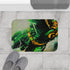 Green Lantern Painting — 61×43 Memory Foam Bath Mat — Modern Bathroom Floor Lifestyle View