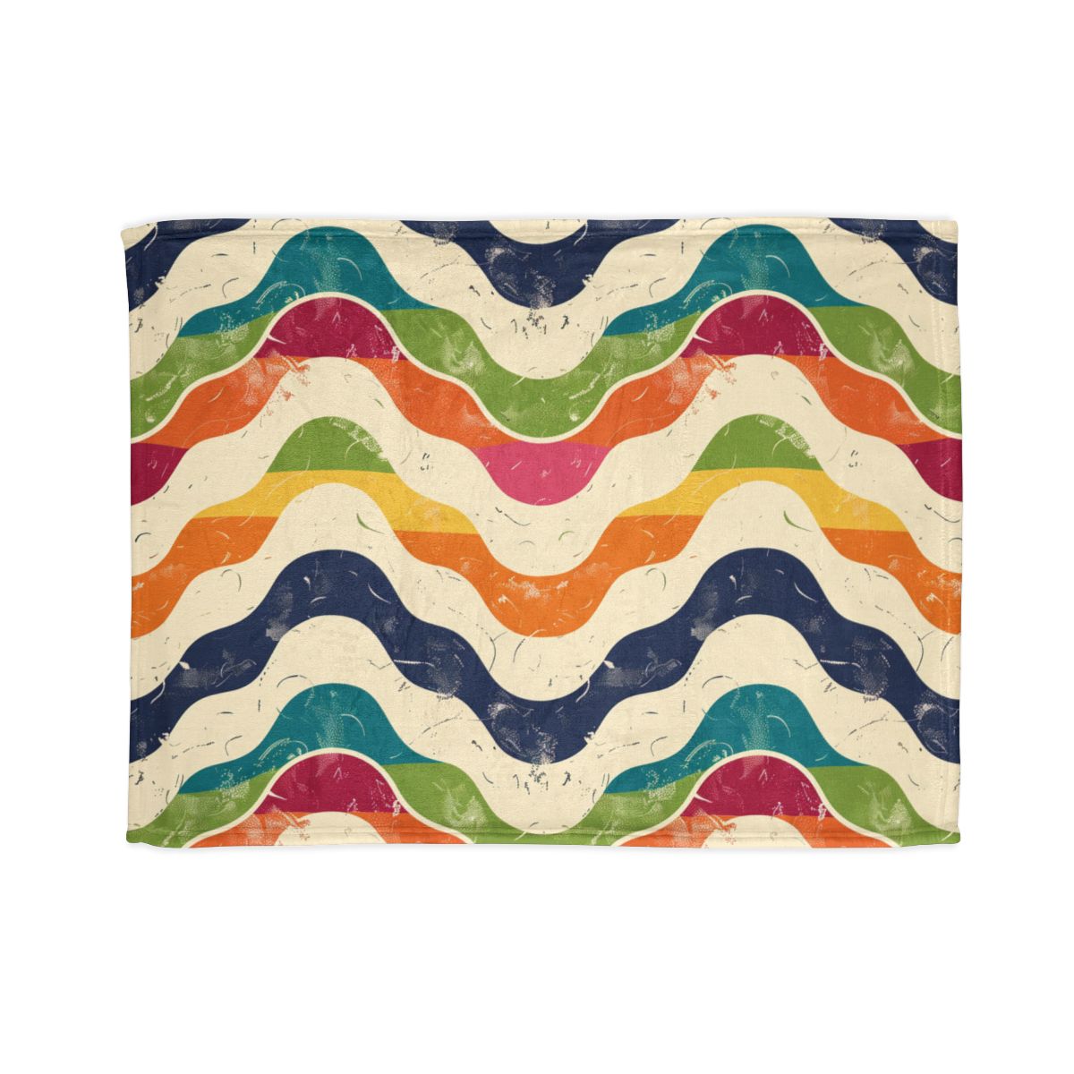 "Groovy Retro Waves Bed Cover"