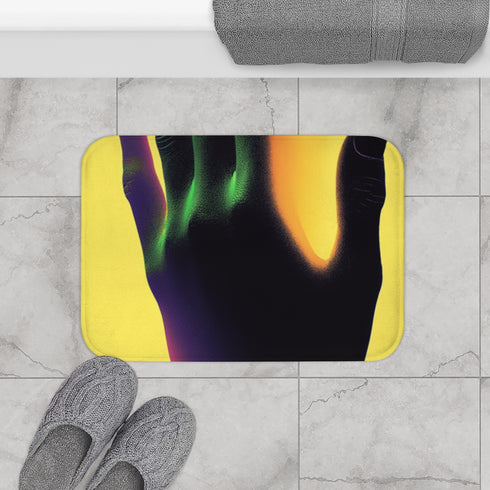Hands Movie Poster the 70s Bizzarre Luxury Memory Foam Bath Mat - Bathroom Lifestyle View