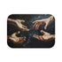 Surreal Hands Reaching Toward Light — Non-Slip Bath Mat — Top-Down Velvet Microfibre Artwork View