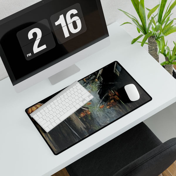 Hanoi Vietnam Painting (Edition 26) — XXL Gaming Desk Mat — Gaming & Workspace Desk Setup View
