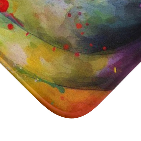 Happy Hippo — Non-Slip Bath Mat — Cushioned Memory Foam & Non-Slip Backing Detail