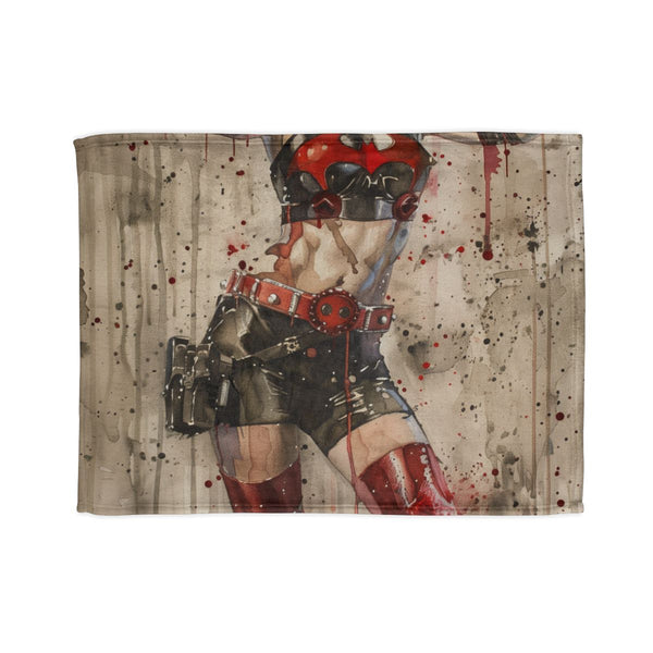 Harley Quinn — Plush Fleece Throw Blanket — Full Spread Plush Fleece Artwork View