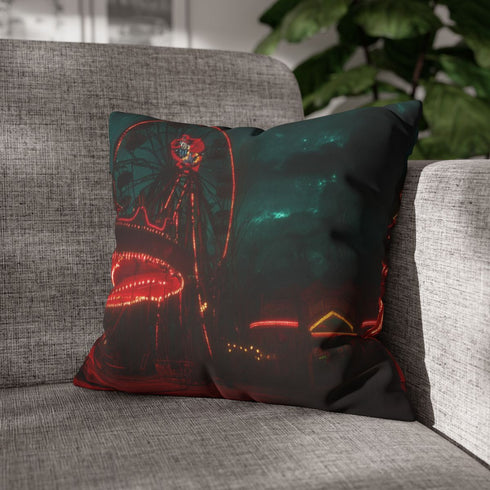 Haunted Carnival on Another Planet — Double-Sided Cushion Cover — Sofa & Armchair Living Room Lifestyle View