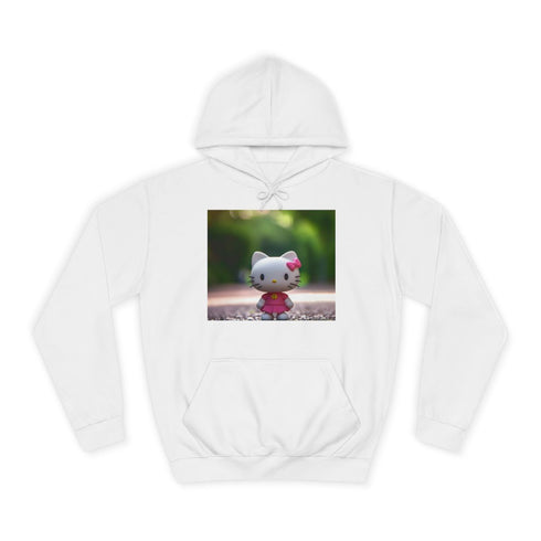 Hello Kitty — Heavyweight Graphic Hoodie — Brushed-Fleece Hood & Pouch Pocket Detail