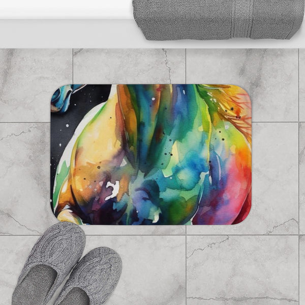 Horse Galloping — Non-Slip Bath Mat — Bathroom Floor Lifestyle View