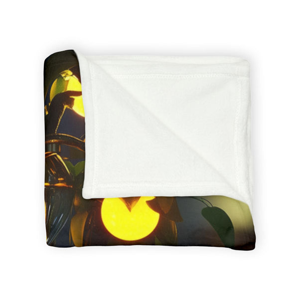 Hourglass Tree with Glowing Fruit Plush Fleece Throw Blanket