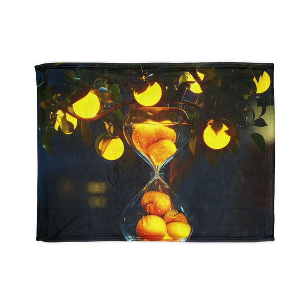 Hourglass Tree with Glowing Fruit Plush Fleece Throw Blanket