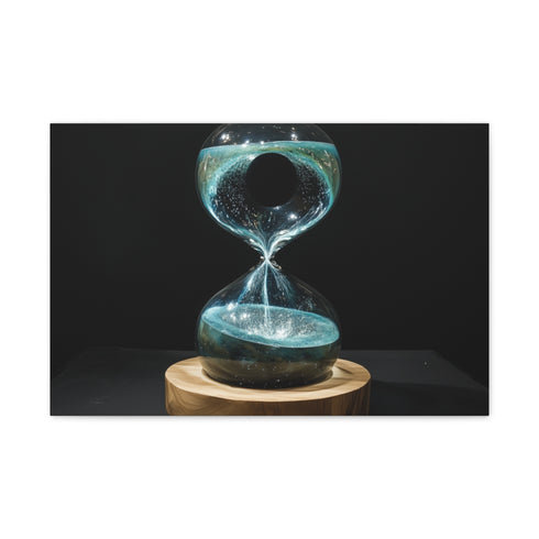 Hourglass with Black Hole in Center (Edition IV) — 24×16 Canvas Wall Art — Front Gallery-Wrapped Canvas View