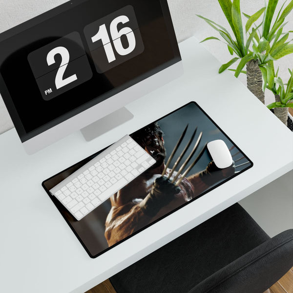 Hugh Jackman Wolverine Claws — XXL Gaming Desk Mat — Gaming & Workspace Desk Setup View