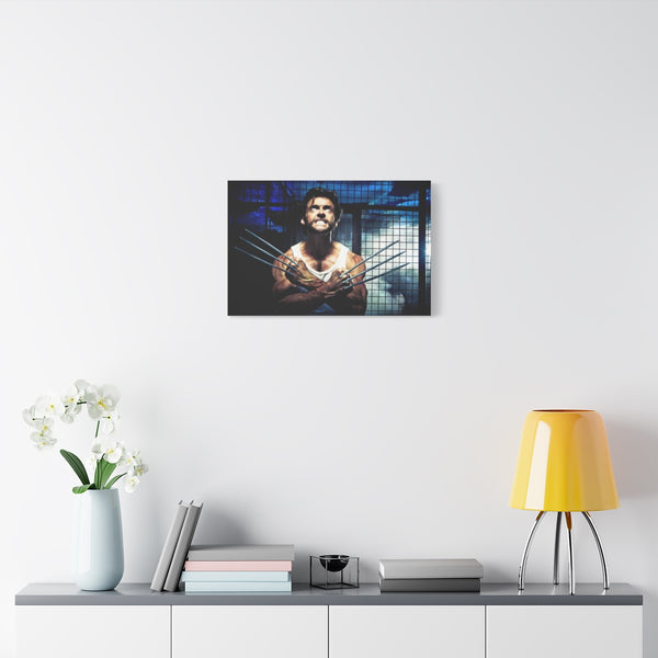 Hugh Jackman Wolverine — Stretched Canvas Wall Art — Living Room Wall Lifestyle View