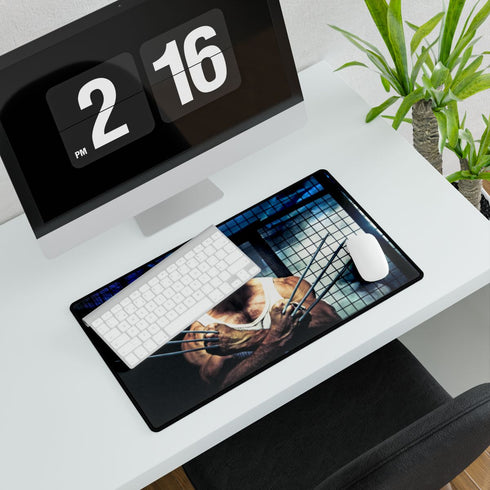 Hugh Jackman Wolverine — XXL Gaming Desk Mat — Gaming & Workspace Desk Setup View