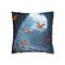 Ice Cave Filled with Glowing Butterflies — Double-Sided Cushion Cover — Front Double-Sided Cushion View