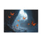 Ice Cave Filled with Glowing Butterflies — Canvas Wall Art — Front Gallery-Wrapped Canvas View