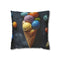 Ice Cream Cone Filled with Planets — 40×40 Cushion Cover — Front 40×40 cm Square Cushion View