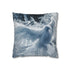 Ice Phoenix Frozen Mid Flight — 40×40 Cushion Cover — Front 40×40 cm Square Cushion View