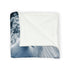 Ice Phoenix Frozen Mid Flight — 50×60 Plush Throw Blanket — Draped Over Sofa & Bed Lifestyle View