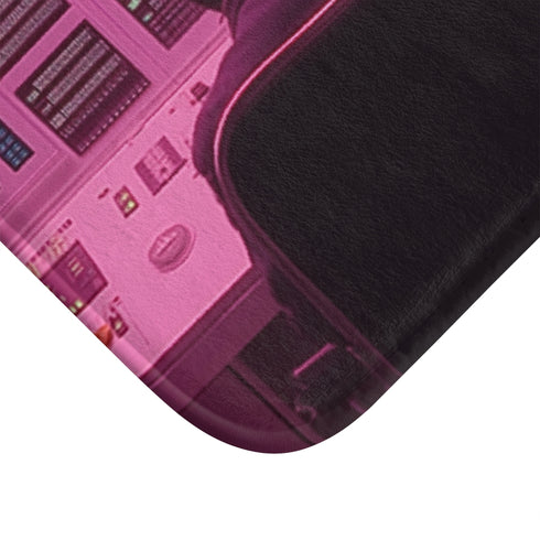 Imposing Figure of Heavy Luxury Memory Foam Bath Mat - Microfibre Texture Close-Up