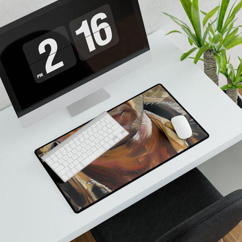 Indiana Jones Fine Art — XXL Gaming Desk Mat — Gaming & Workspace Desk Setup View