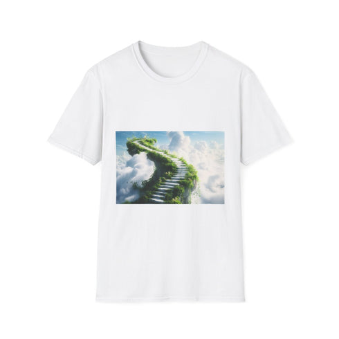 Infinite Staircase Made of Dreams Graphic Unisex Softstyle T-Shirt - Front View