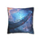 Infinity Bridge Across Nebula — Faux Suede Cushion Cover — Front 40×40 cm Square Cushion View